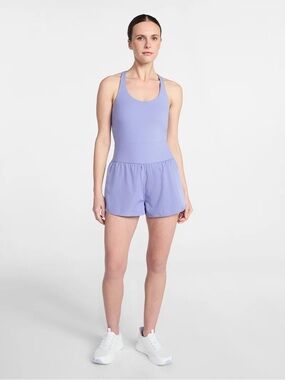 Avia Misty Lavender Cross Back Active Buttersoft Romper
